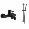 ARMATURA KRAKÓW KFA Bateria wannowa 5034-010-81 MOZA BLACK z natryskiem przesuwnym PREMIUM 841-363-81